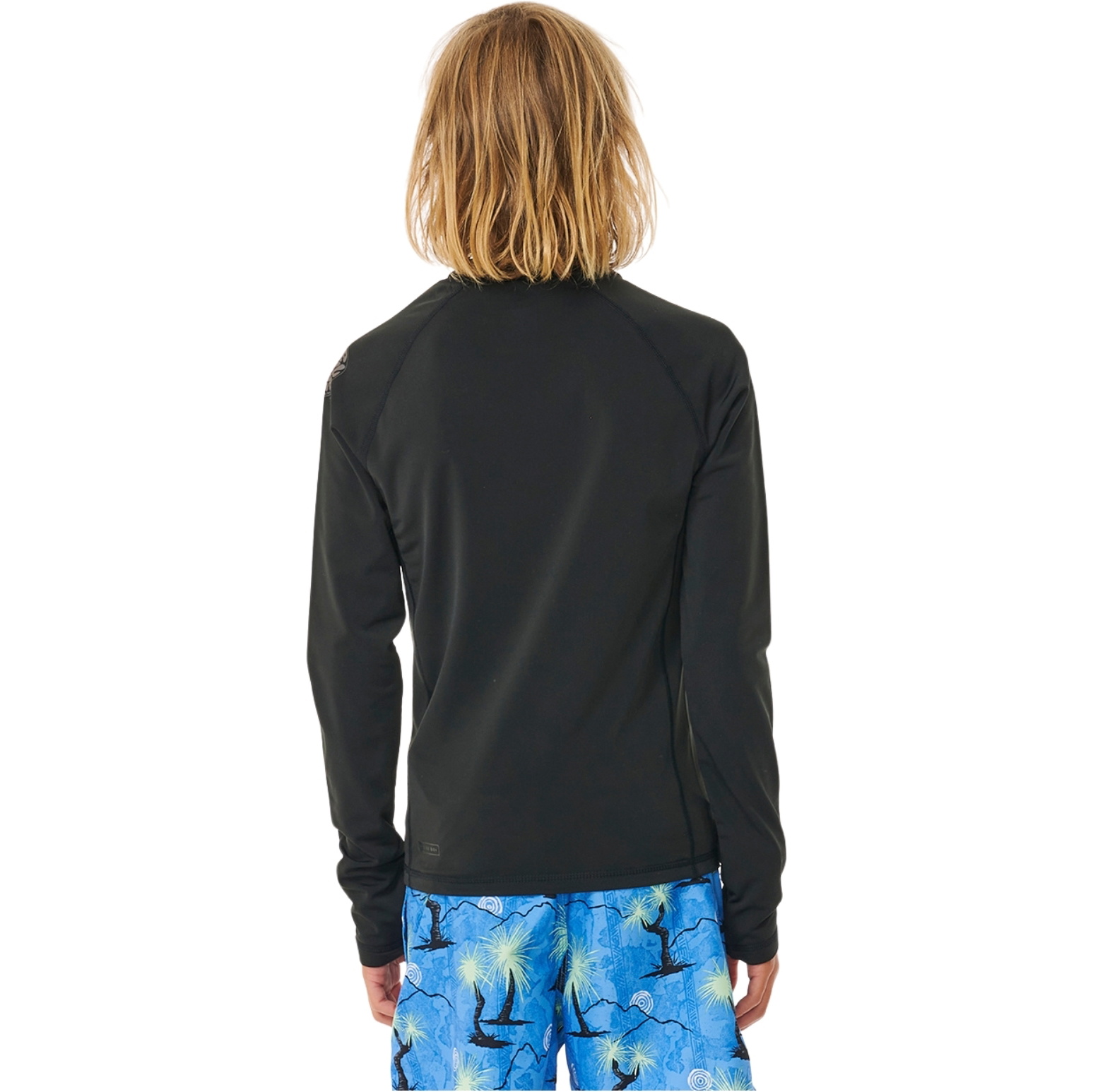 2026 Rip Curl Juniors Icons UV Brushed Langarm-Lycra-Weste 11YBRV - Black